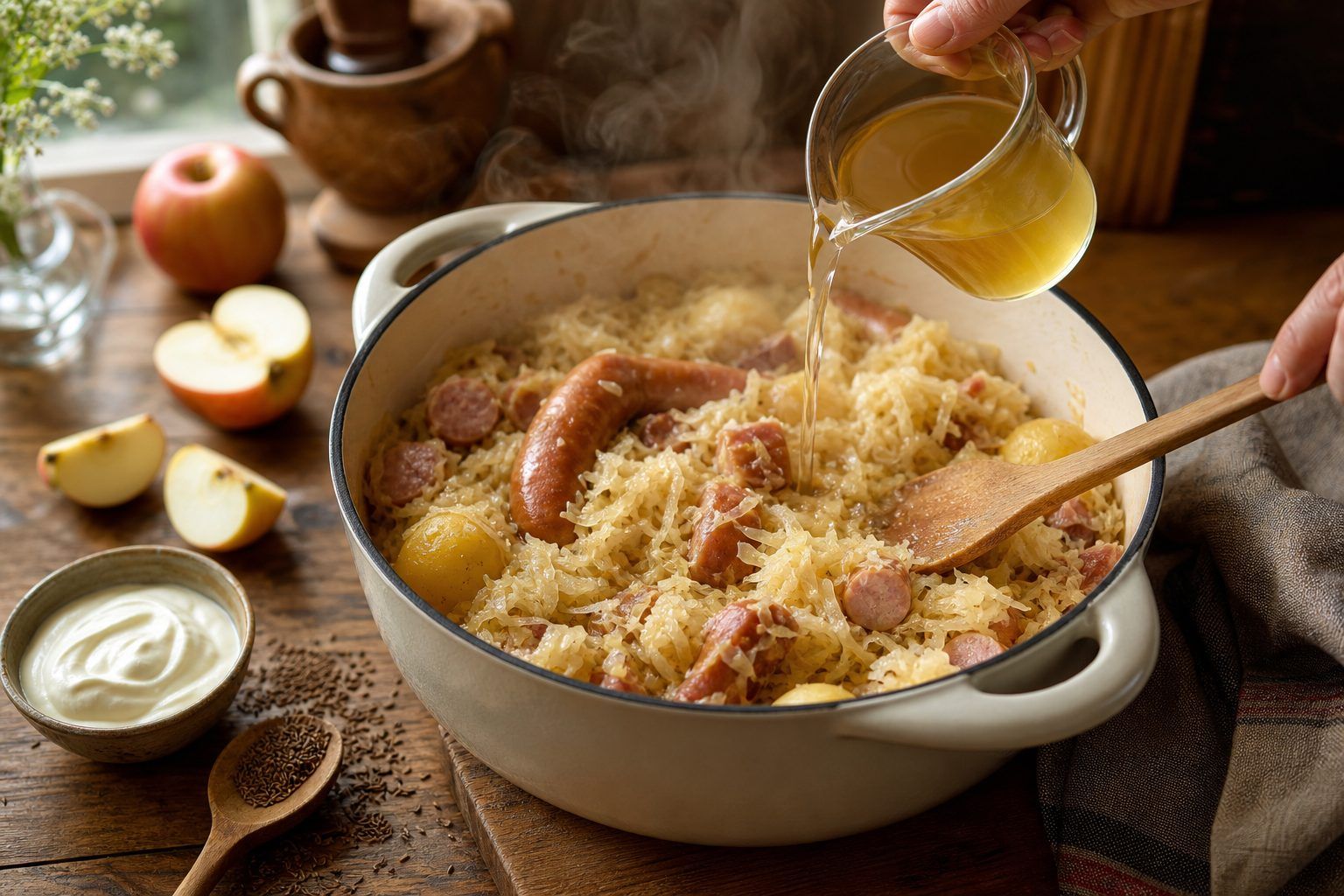Comment enlever l’acidité et réchauffer une choucroute cuite ?