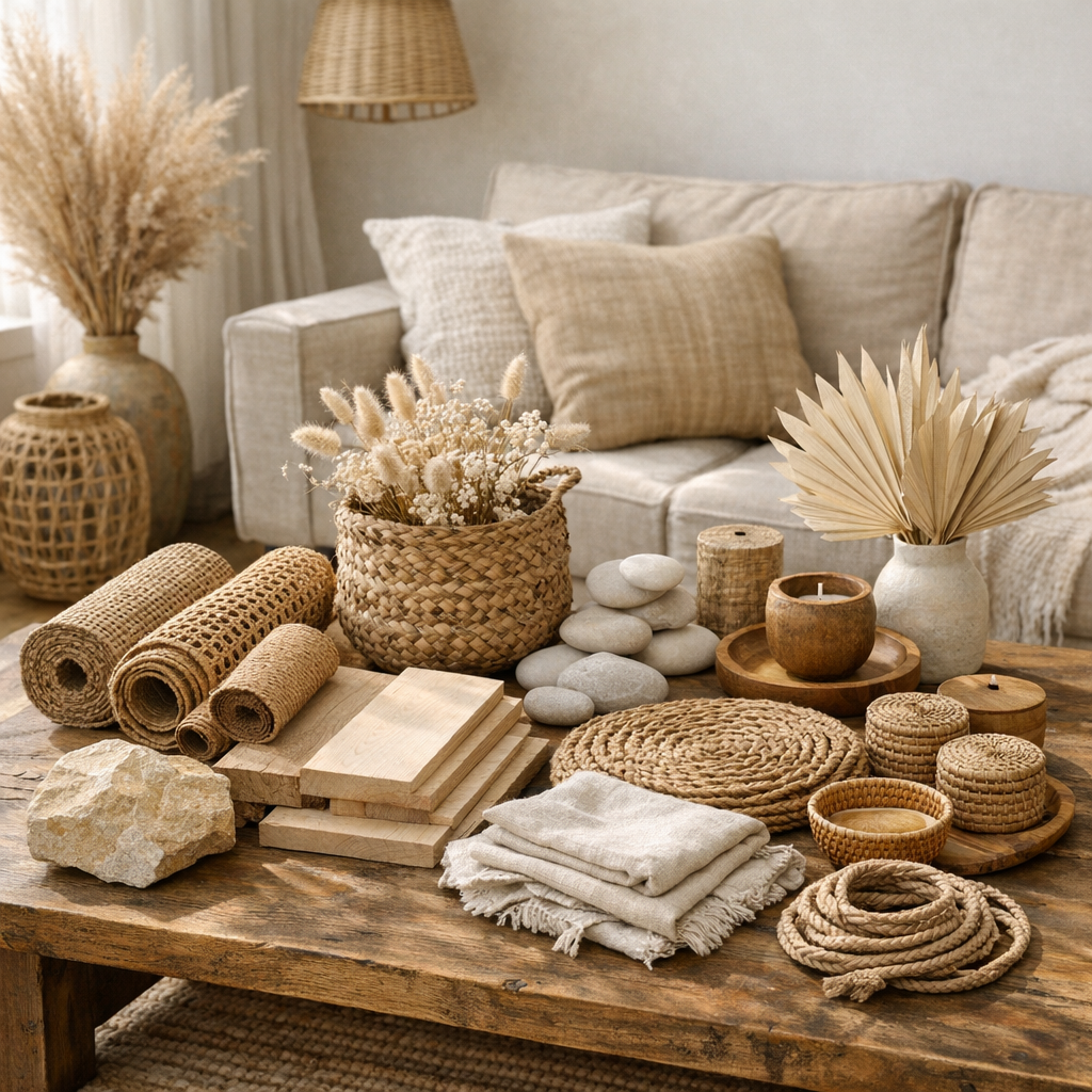 Budget déco : prix indicatifs des matières et accessoires naturels