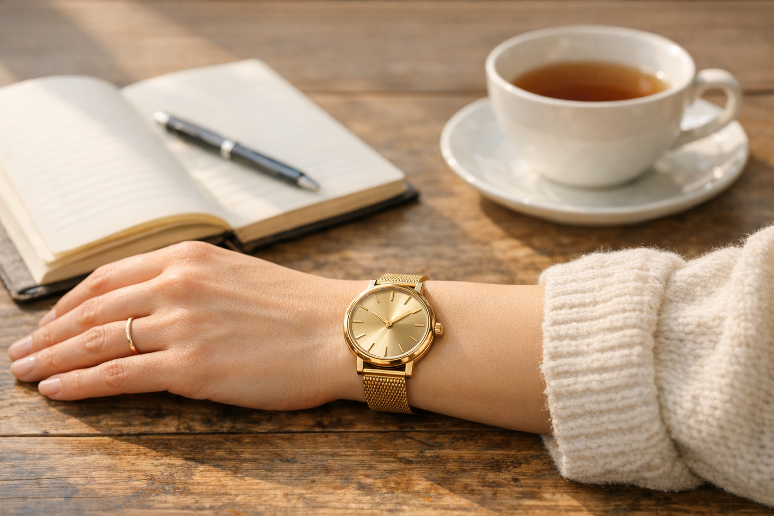 Montre en or et art de vivre contemporain