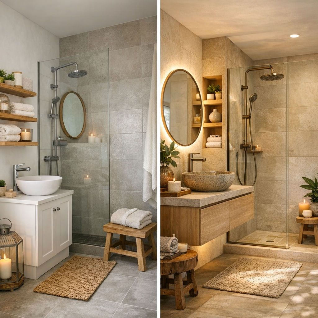 Budget&nbsp;: prix comparés pour une petite salle de bain zen