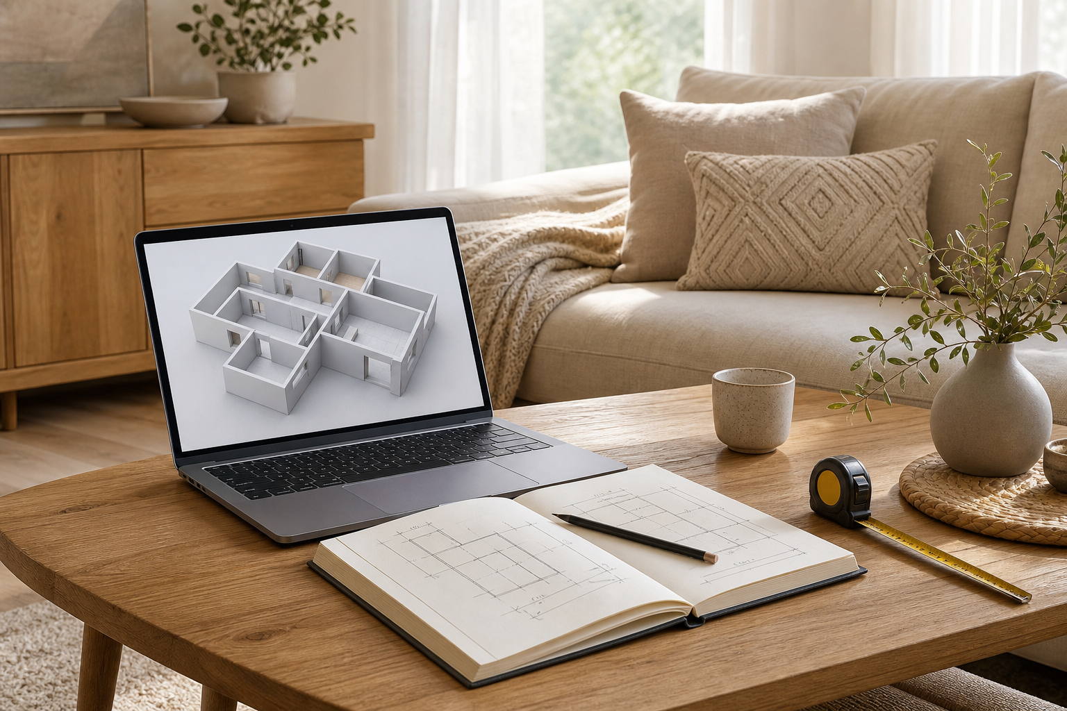 Un plan 3D gratuit de maison aide à visualiser les volumes