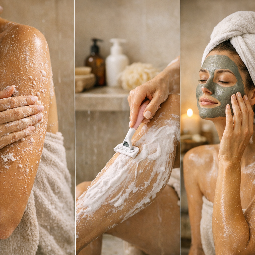 Gommage, rasage, masque : adapter l’Everything Shower sans irriter la peau