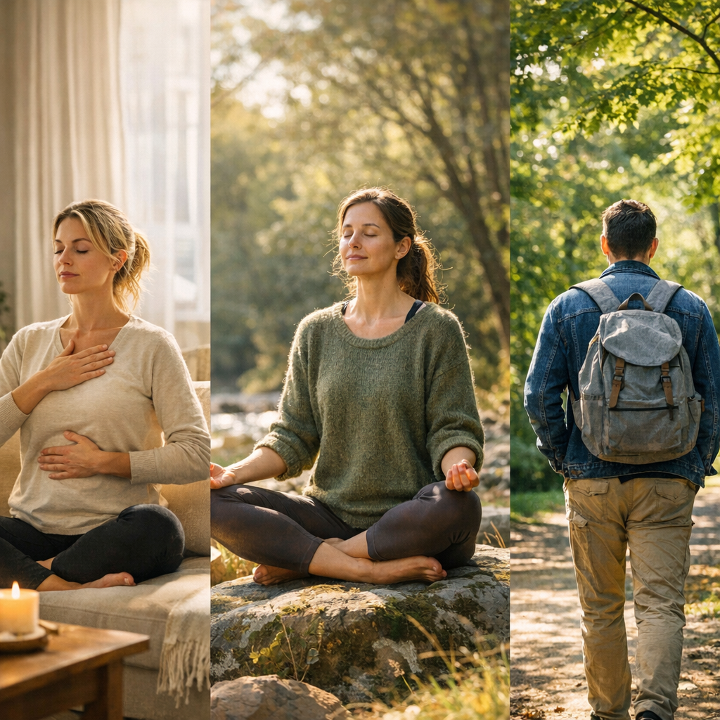 Respiration, pleine conscience, nature : choisir la pause adaptée à sa journée