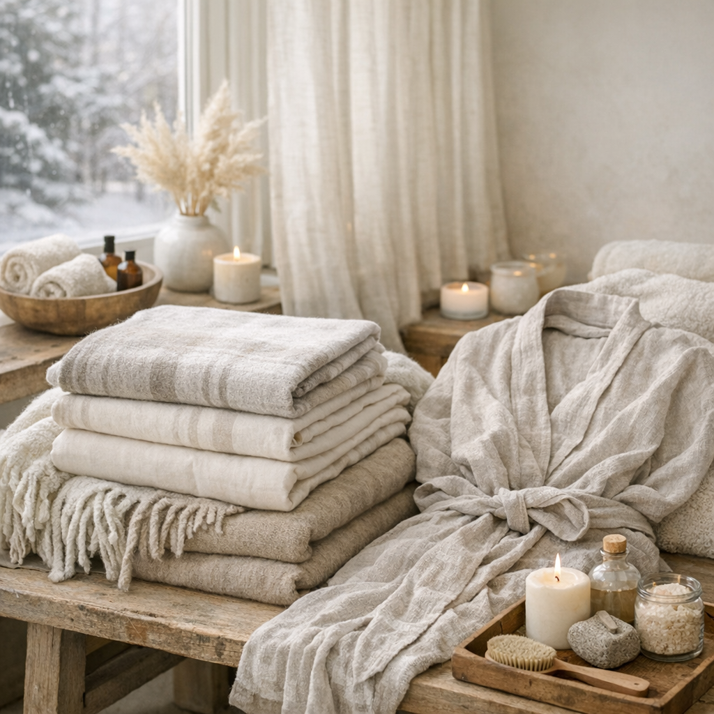 Les textiles doux d’hiver rendent la maison plus apaisante